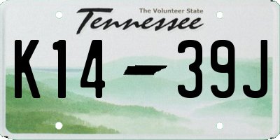 TN license plate K1439J