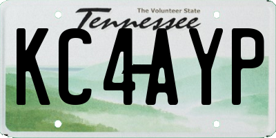 TN license plate KC4AYP