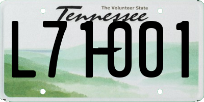 TN license plate L71001