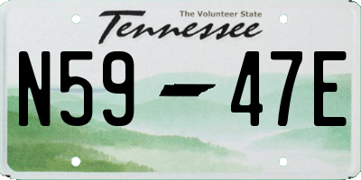 TN license plate N5947E