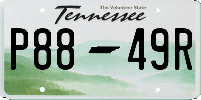 TN license plate P8849R