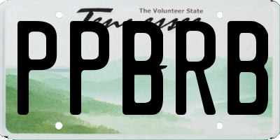TN license plate PPBRB