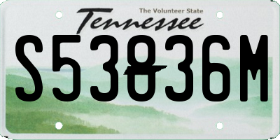 TN license plate S53836M