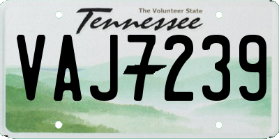 TN license plate VAJ7239