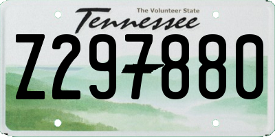 TN license plate Z297880