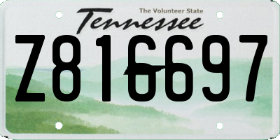 TN license plate Z816697