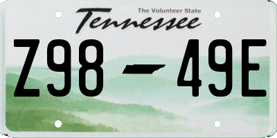 TN license plate Z9849E