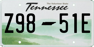 TN license plate Z9851E