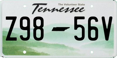 TN license plate Z9856V