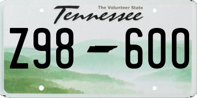 TN license plate Z9860O