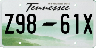 TN license plate Z9861X
