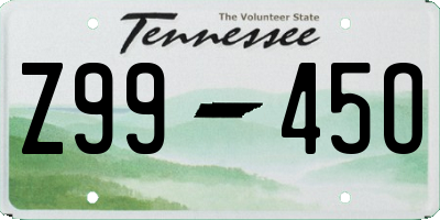 TN license plate Z9945O