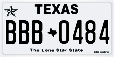 TX license plate BBB0484