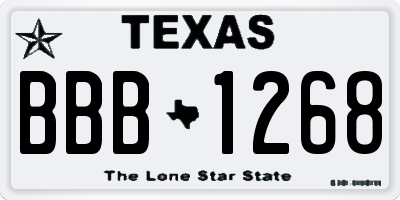 TX license plate BBB1268