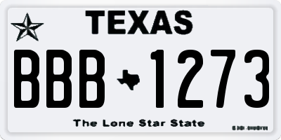 TX license plate BBB1273