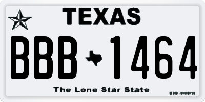 TX license plate BBB1464
