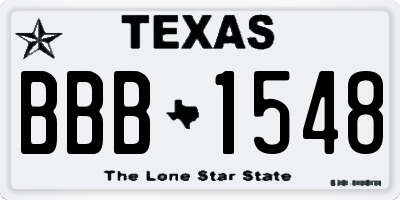 TX license plate BBB1548