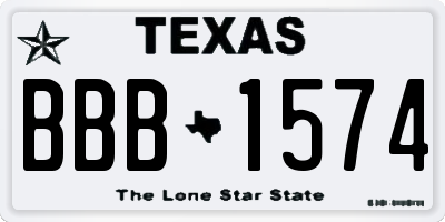 TX license plate BBB1574