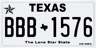 TX license plate BBB1576