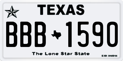 TX license plate BBB1590