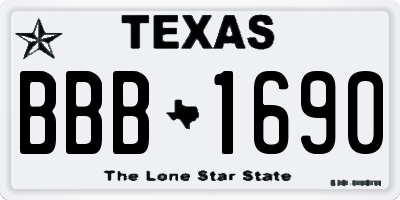 TX license plate BBB1690