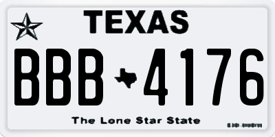 TX license plate BBB4176
