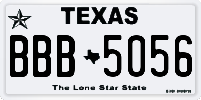 TX license plate BBB5056