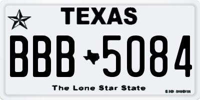 TX license plate BBB5084