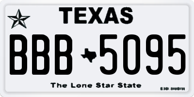 TX license plate BBB5095