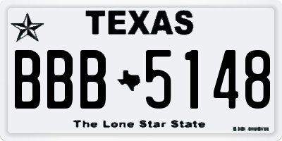 TX license plate BBB5148