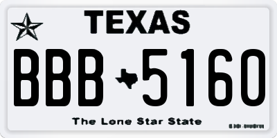 TX license plate BBB5160