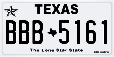 TX license plate BBB5161