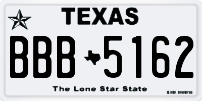 TX license plate BBB5162