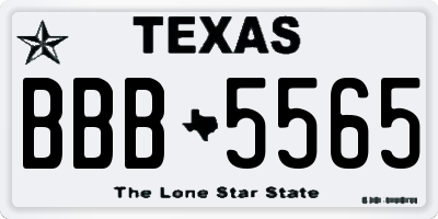 TX license plate BBB5565