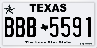 TX license plate BBB5591