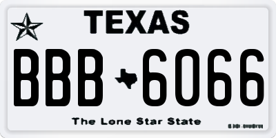 TX license plate BBB6066