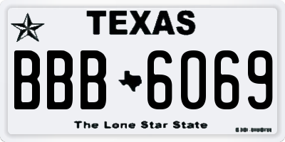 TX license plate BBB6069