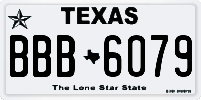 TX license plate BBB6079