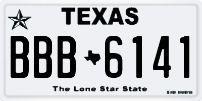 TX license plate BBB6141