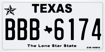 TX license plate BBB6174