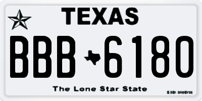 TX license plate BBB6180
