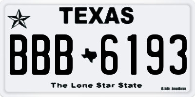 TX license plate BBB6193