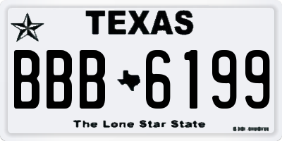TX license plate BBB6199