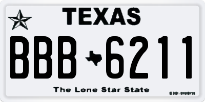 TX license plate BBB6211