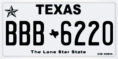 TX license plate BBB6220