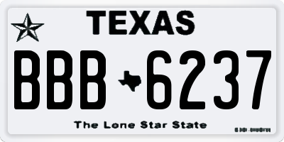 TX license plate BBB6237