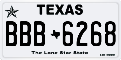 TX license plate BBB6268