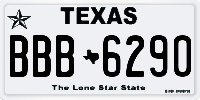 TX license plate BBB6290