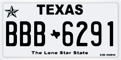TX license plate BBB6291