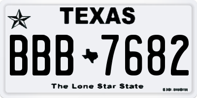 TX license plate BBB7682